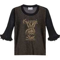 Topuri Sheer jacquard Top Femei