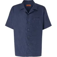 Camasi casual Bowling Shirt with shiny ZigZag pattern Barbati