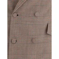 Sacouri Dama - Sacouri Alexander McQueen Wool Blazer IVORY/BLACK/TOBACCO Femei (BM 17927467) - B-mall.ro