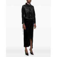 Jachete Dama - Jachete Balenciaga Denim Jacket with ribbon BLACK SHINY Femei (BM 17928067) - B-mall.ro