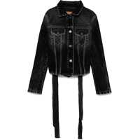 Jachete Denim Jacket with ribbon Femei