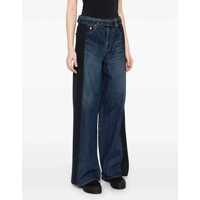 Pantaloni casual Sacai Dama - Pantaloni casual Sacai Wide leg Jeans BLUENAVY Femei (BM 17928091) - B-mall.ro