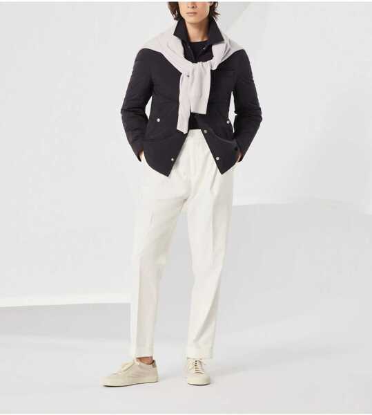 Jachete Brunello Cucinelli Waterproof shirt Jacket BLU COLORATOPANAMA Barbati (BM 17928199) 2