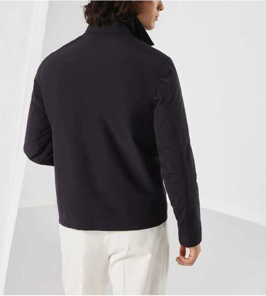 Jachete Brunello Cucinelli Waterproof shirt Jacket BLU COLORATOPANAMA Barbati (BM 17928199) 4