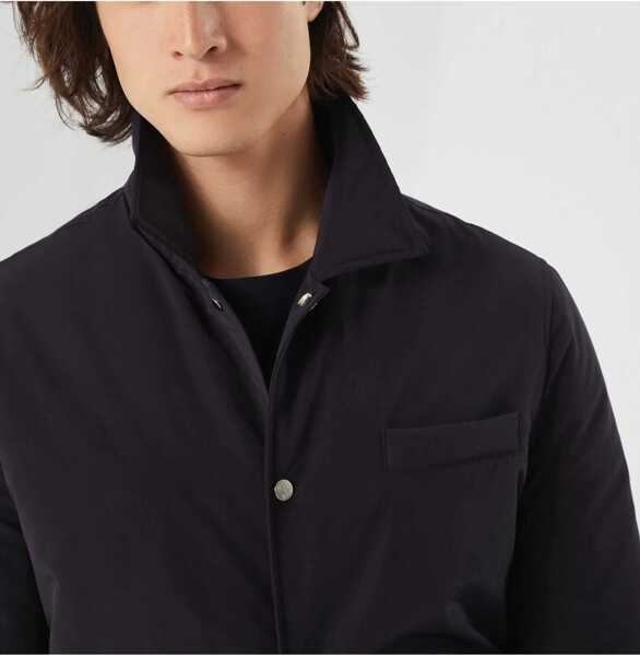 Jachete Brunello Cucinelli Waterproof shirt Jacket BLU COLORATOPANAMA Barbati (BM 17928199) 5