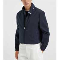 Geci Brunello Cucinelli pentru Barbati - Jachete Brunello Cucinelli Water-repellent Jacket with removable hood NAVY/ARGILLA Barbati (BM 17928232) - B-mall.ro