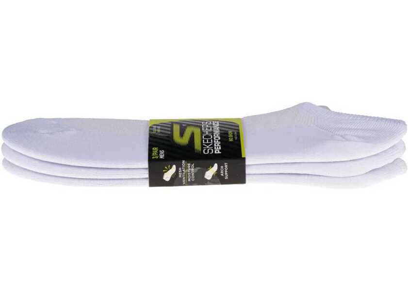 Sosete SKECHERS 3pk No Show Stretch Socks White Barbati (BM 17928508) 2