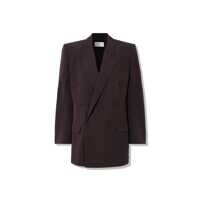 Sacouri Saint Laurent Double-Breasted Silk-Crepe Blazer Barbati
