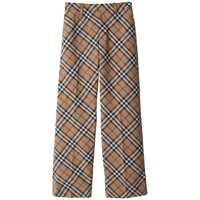 Pantaloni Burberry Wool Blend Check Pants Barbati