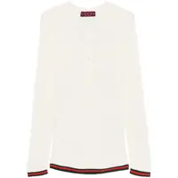 Tricouri Gucci Ribbed-Knit Silk T-Shirt Barbati