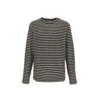 Tricouri Jil Sander Striped Wool Compact Jersey T-Shirt Barbati