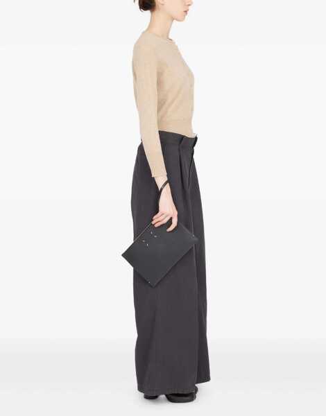 Genti de mana Maison Margiela Leather Pouch BLACK/BLACK/BLACK Femei (BM 17929882) 3