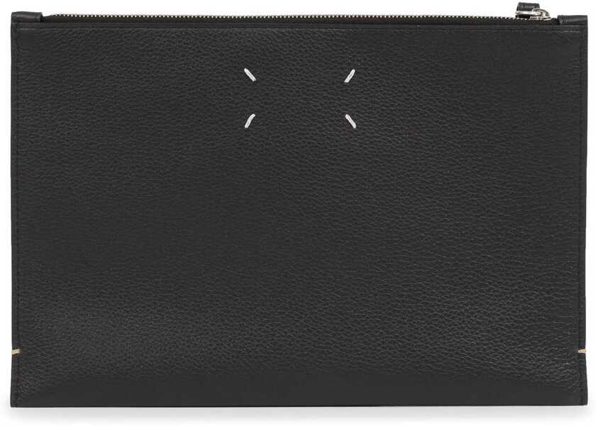 Genti de mana Maison Margiela Leather Pouch BLACK/BLACK/BLACK Femei (BM 17929882) 4
