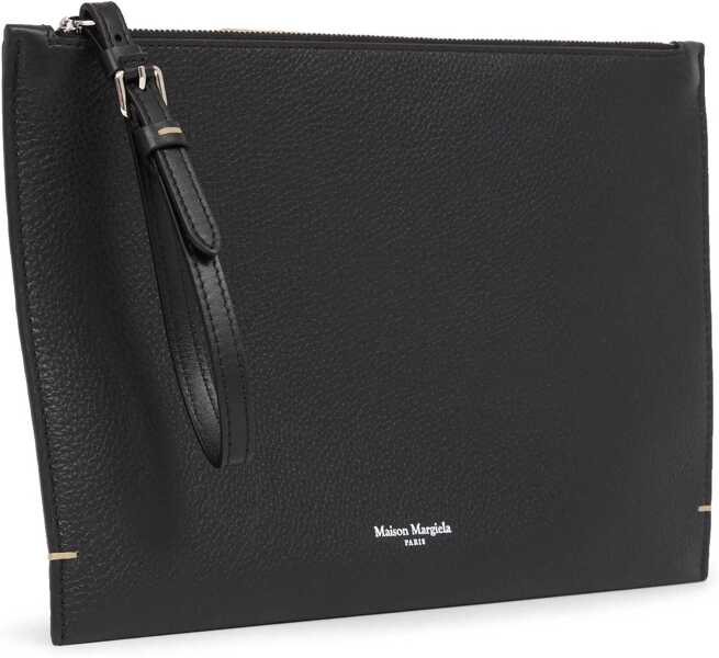 Genti de mana Maison Margiela Leather Pouch BLACK/BLACK/BLACK Femei (BM 17929882) 5