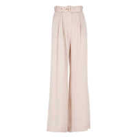 Pantaloni casual Zimmermann Powder Pink Silk Palazzo Trousers Femei