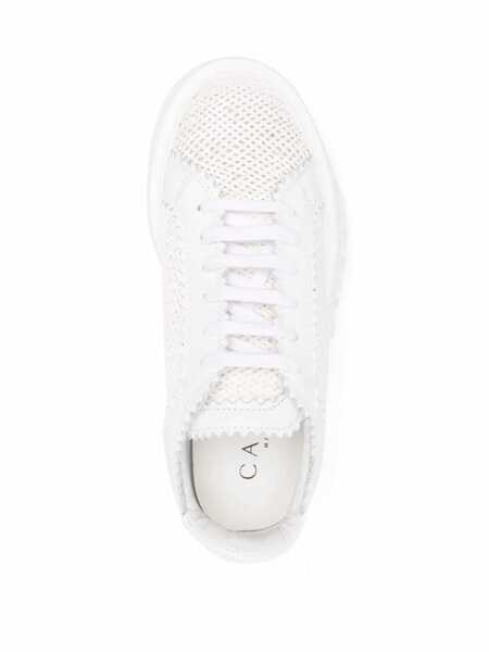Sneakers Casadei White Platform Sneakers Interwoven Design In Polyurethane Woman WHITE Femei (BM 17930877) 4