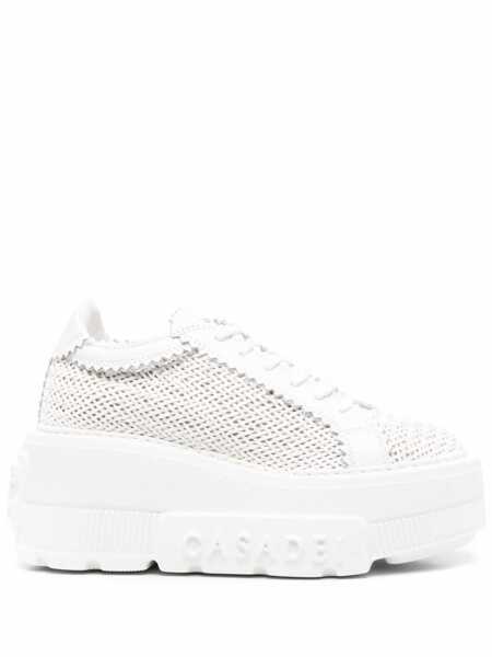 Sneakers Casadei White Platform Sneakers Interwoven Design In Polyurethane Woman WHITE Femei (BM 17930877) 1