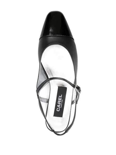 Balerini CAREL PARIS Oceano Black Slingback Ballet Shoes In Leather Woman Black Femei (BM 17930973) 4