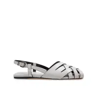 Sandale Michael Kors Flat Sandal In Smooth Woven Leather Femei