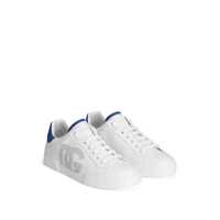 Incaltaminte pentru Barbati - Sneakers Dolce & Gabbana Portofino Light White Sneakers With Perforated Logo On The Side And Logo Patch On The Tongue In Leather Man WHITE Barbati (BM 17933070) - B-mall.ro