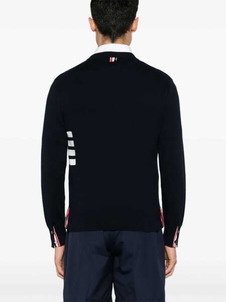 Pulovere Thom Browne Thom Browne Sweaters BLUE Barbati (BM 17934600) 4