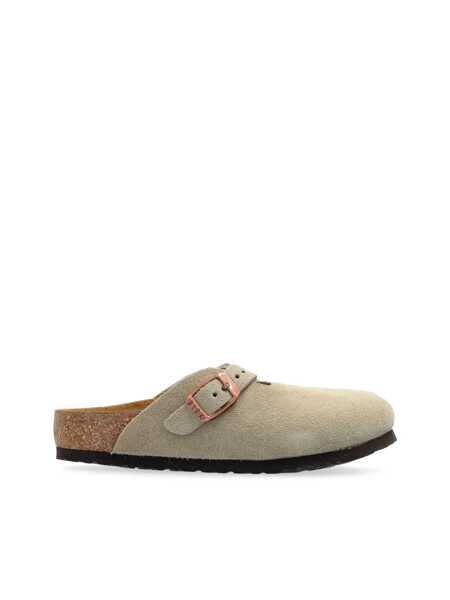 Slapi Birkenstock Boston Kids taupe, Suede Leather Brown Fete (BM 17935776) 2