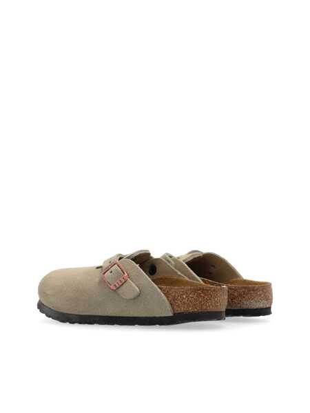 Slapi Birkenstock Boston Kids taupe, Suede Leather Brown Fete (BM 17935776) 3