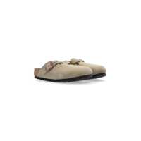 Slapi Boston Kids taupe, Suede Leather Fete