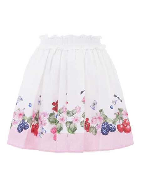 Fuste Monnalisa COTTON SKIRT White Fete (BM 17935788) 2