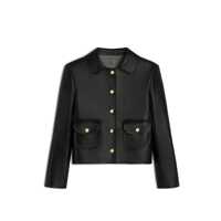 Jachete Celine Claudine Collar Leather Jacket Femei