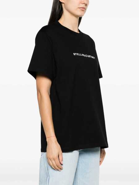 Tricouri Stella McCartney Cotton T-Shirt BLACK Femei (BM 17936083) 3