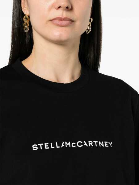 Tricouri Stella McCartney Cotton T-Shirt BLACK Femei (BM 17936083) 5