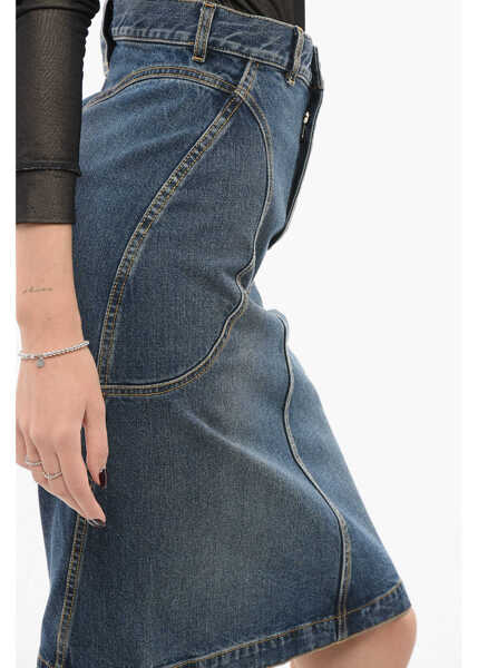 Fuste casual Alaa Denim Pencil Skirt Blue Femei (BM 17936143) 3