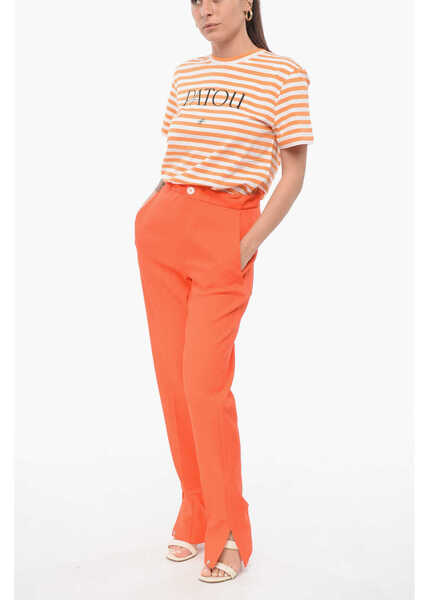 Pantaloni casual SETCHU Wool Blend Pleated Pants Orange Femei (BM 17936152) 4