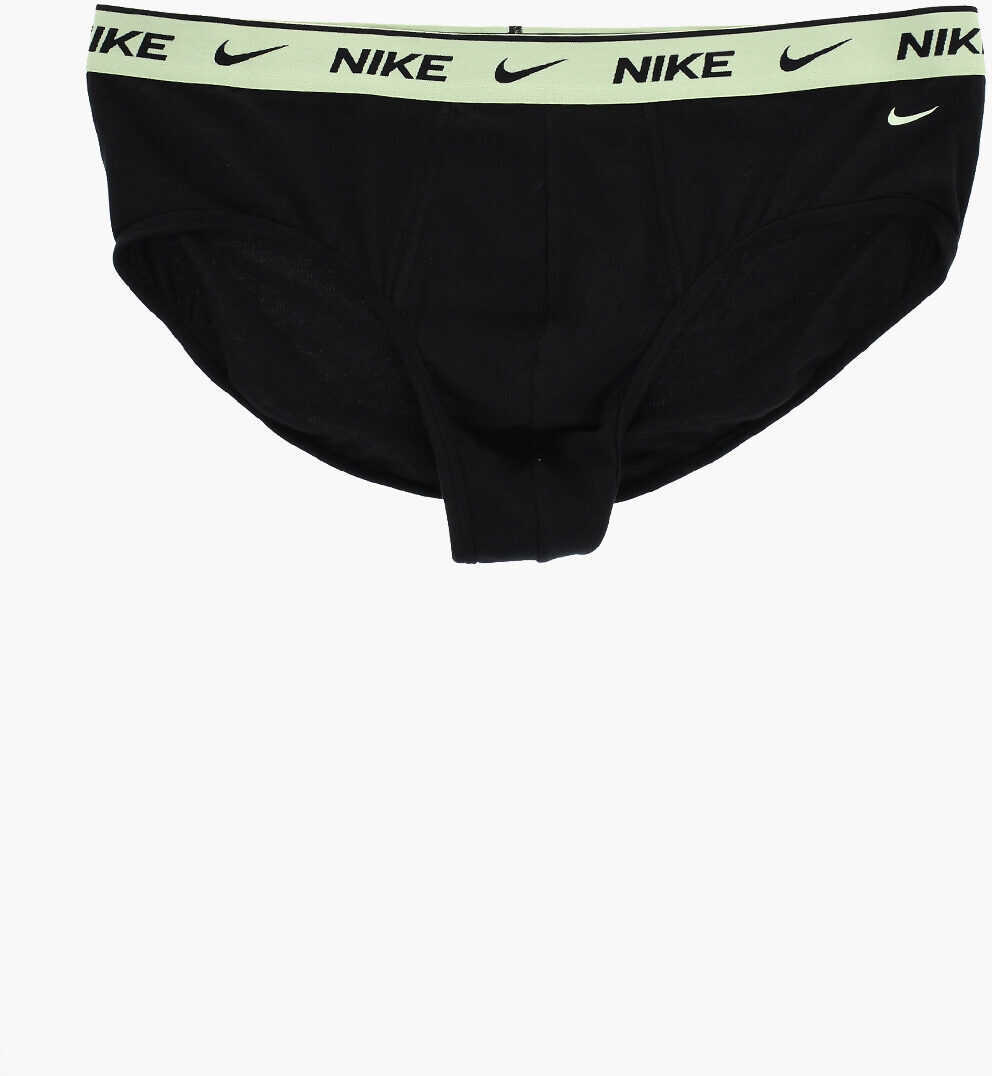 Chiloti Nike Set 3 Pairs Of Stretch Cotton Briefs With Logoed Elastic Ban Black Barbati (BM 17936164) 2