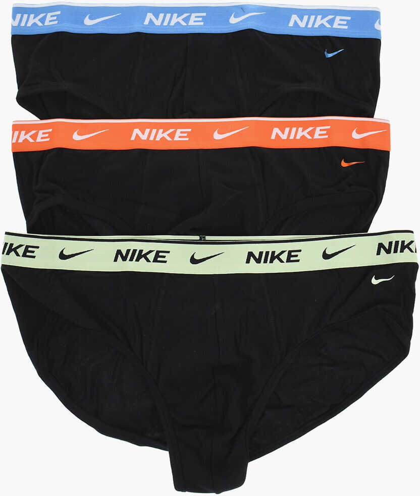 Chiloti Nike Set 3 Pairs Of Stretch Cotton Briefs With Logoed Elastic Ban Black Barbati (BM 17936164) 1