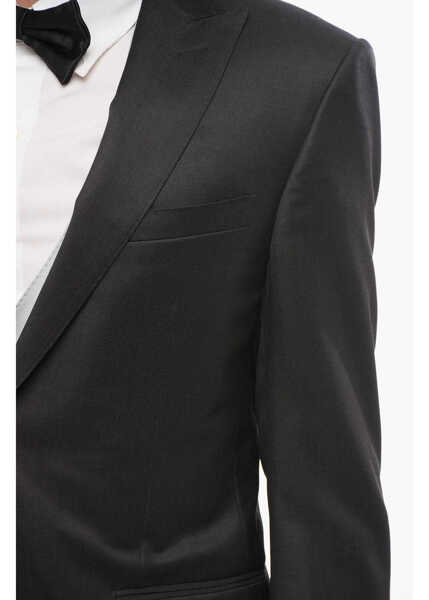 Costume CORNELIANI 3 Pieces Academy Suit With Striped Pants Black Barbati (BM 17936167) 3