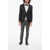 CORNELIANI 3 Pieces Academy Suit With Striped Pants Black