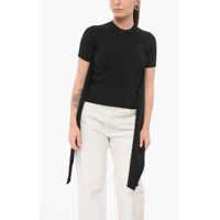 Pulovere Crew Neck Le Haut Rica Sweater With Knotted Sleeves Femei