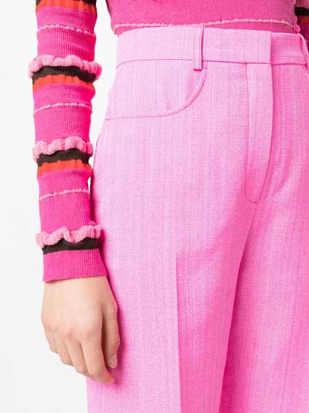 Pantaloni casual JACQUEMUS Silk Blend Sauge Palazzo Pants Pink Femei (BM 17936176) 5