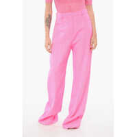 Pantaloni casual Silk Blend Sauge Palazzo Pants Femei