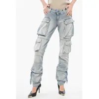 Blugi drepti Light-Washed Cargo Denims Femei