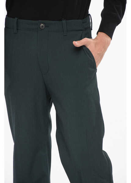 Pantaloni casual CORNELIANI Wool Blend Circle Pants With Visible Stitching Green Barbati (BM 17936182) 2