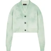 Cardigane Tie Dye Virgin Wool Crop Cardigan Femei