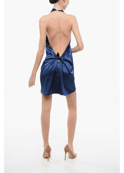 Rochii lungi STEPHAN JANSON Silk Openback Dress Blue Femei (BM 17936191) 2