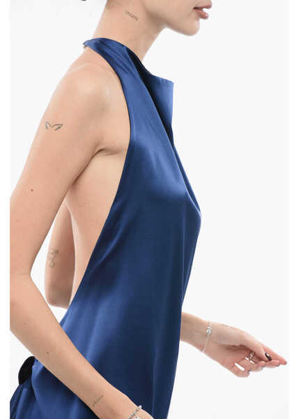 Rochii lungi STEPHAN JANSON Silk Openback Dress Blue Femei (BM 17936191) 3