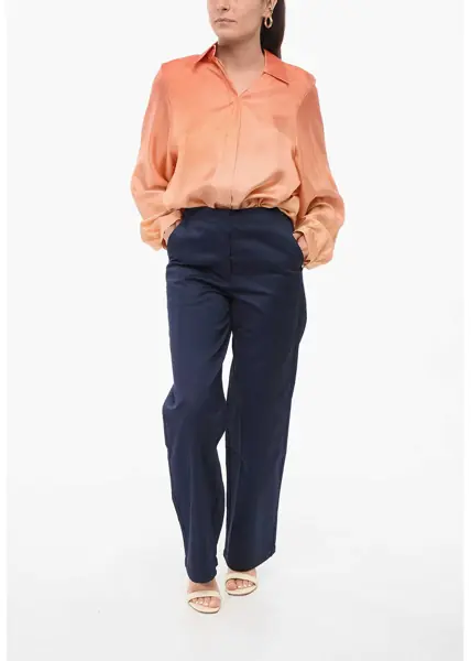 Pantaloni casual Armani Emporio Twill Cotton Chinos Pants Blue Femei (BM 17936200) 2