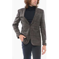 Sacouri Cc Collection Tartan Unlined Retailored Light Wool Blazer Barbati