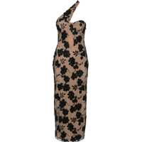Rochii lungi Layered One-Sleeved Long Dress With Beads Details Femei