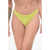 Chiara Ferragni Solid Color Stretch Nylon Bikini Bottom Green
